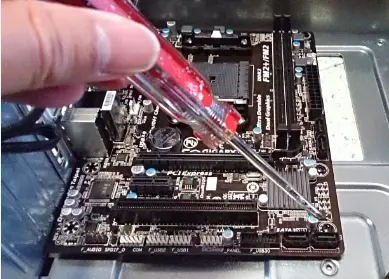 screw on motherboard