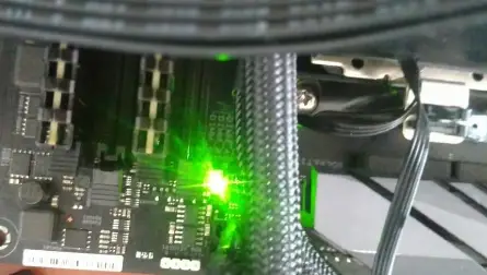 Green Light On The Motherboard
