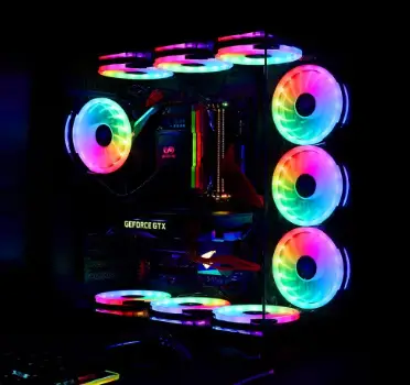 Changing RGB fan color based on temperature and load sensing